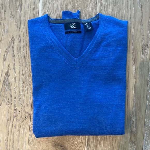 Calvin Klein Grigio Wool Mens Sweater